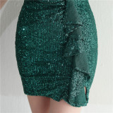 Beaded Sequin Nightclub Party Sexy Bodycon Short Dress