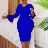 Plus Size Women African Bodycon Dress