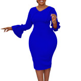 Plus Size Women African Bodycon Dress