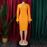 Plus Size Women African Bodycon Dress