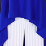 Women Sleeveless Irregular Top and Wide-leg Pants Two-Piece Set