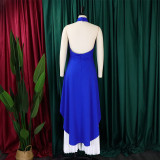 Women Sleeveless Irregular Top and Wide-leg Pants Two-Piece Set