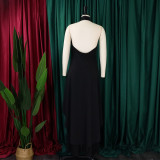 Women Sleeveless Irregular Top and Wide-leg Pants Two-Piece Set