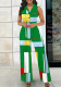 Women Printed Sleeveless V-Neck Elegant Jumpsuit