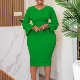 Plus Size Women African Bodycon Dress