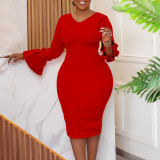 Plus Size Women African Bodycon Dress