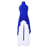 Women Sleeveless Irregular Top and Wide-leg Pants Two-Piece Set