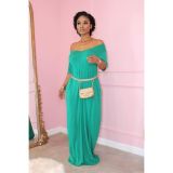 Women's Casual Pretty Color Short Sleeve Maxi Dress