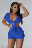 Women's Sexy Chic Open Waist Solid Color Two-Piece Set