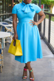 plus size Women Casual Pocket Short Sleeve Dress