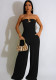 Women Solid Lacey Wide Leg Jumpsuit