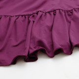 Women Sexy Backless Ruffled Slip Dress