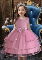 Girls' one-year-old dress skirt flower girl girl high-end princess birthday dress Girls' one-year-old dress skirt flower girl girl high-end princess birthday dress
