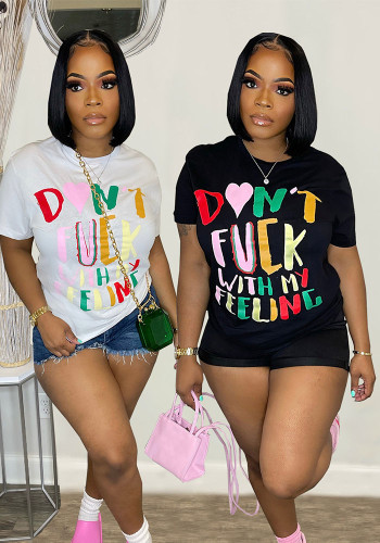 women's summer sweet short-sleeved t-shirt top