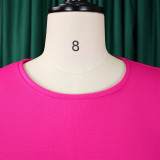 Women Round Neck Puff Sleeve Dress