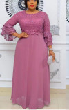 African women's clothing Plus Size lace chiffon dress