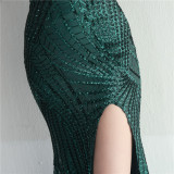 sequins plus Plus Size Formal Party Evening Dress