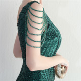 sequins plus Plus Size Formal Party Evening Dress