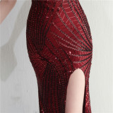 sequins plus Plus Size Formal Party Evening Dress