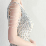 sequins plus Plus Size Formal Party Evening Dress