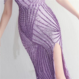 sequins plus Plus Size Formal Party Evening Dress