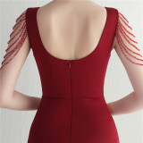 Beaded Gown Dinner Prom Long Evening Dress