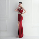 Beaded Gown Dinner Prom Long Evening Dress