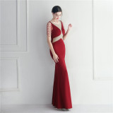 Beaded Gown Dinner Prom Long Evening Dress