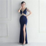 Beaded Gown Dinner Prom Long Evening Dress