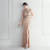 Beaded Gown Dinner Prom Long Evening Dress
