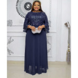 African women's clothing Plus Size lace chiffon dress