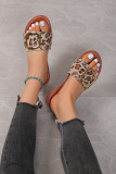 Summer Plus Size Women's Casual Large Buckle Stitched Slip-on Sandals Women