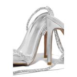High-heeled Lace-Up strappy high-heeled shoes Roman stiletto open-toed sandals heels