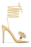 Fashion Sexy High Heel Sandals Rhinestone Bow Cross Lace-Up Outdoor Sandals heels
