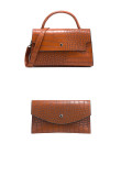 Autumn and winter crocodile pattern handbag fashion trend cross-body bag large capacity Three-Piece bag