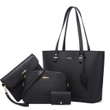 Trendy women's bag retro shoulder handbag large-capacity fashion diagonal four-piece bag