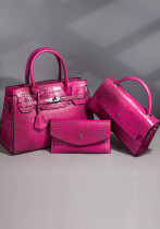 Autumn and winter crocodile pattern handbag fashion trend cross-body bag large capacity Three-Piece bag Autumn and winter crocodile pattern handbag fashion trend cross-body bag large capacity Three-Piece bag