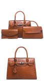 Autumn and winter crocodile pattern handbag fashion trend cross-body bag large capacity Three-Piece bag