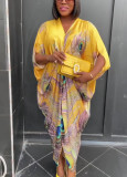 Summer Ladies Printed Short Sleeve Loose Dress