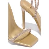 High-heeled Lace-Up strappy high-heeled shoes Roman stiletto open-toed sandals heels