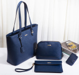 Trendy women's bag retro shoulder handbag large-capacity fashion diagonal four-piece bag