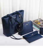Trendy women's bag retro shoulder handbag large-capacity fashion diagonal four-piece bag
