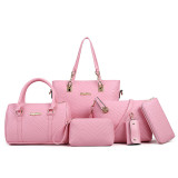 Women's bag fashion trendy embossed six-piece bag one-shoulder Messenger handbag women's bag