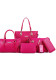 Women's bag fashion trendy embossed six-piece bag one-shoulder Messenger handbag women's bag
