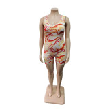 Plus Size Women Print Jumpsuit