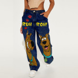 Women's Denim Pants Long High Waist Wide Leg Pants Boyfriend Jeans
