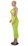 Sexy Beach Style Women's Net Dress with Rope Top Three-Piece