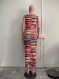 Summer Women's Digital Printing Sleeveless Sexy Dress