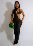 Sexy Beach Style Women's Net Dress with Rope Top Three-Piece