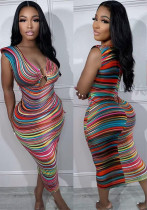 Summer Women's Digital Printing Sleeveless Sexy Dress Summer Women's Digital Printing Sleeveless Sexy Dress